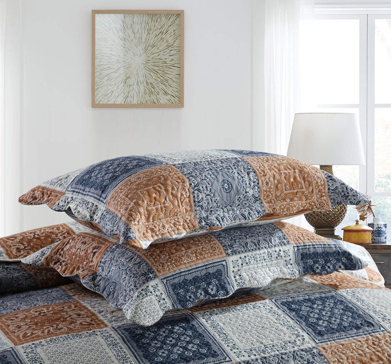 Travan 3-Piece Queen Quilt Sets with Shams Oversized Bedding Bedspread Reversible Coverlet Set, Queen Size - Image 5